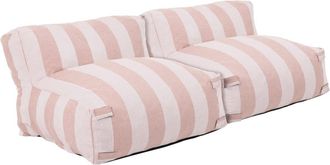 Oviala Conjunto modular de jard&iacute;n con 2 sillones en rosa empolvado