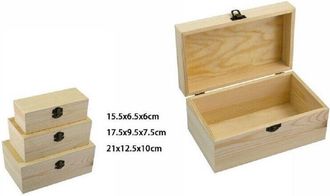 Trade Shop Trade Shop - Set 3 Scatole In Legno Decoupage Portagioie Matrioska Cofanetto 74016a Ly-dx198