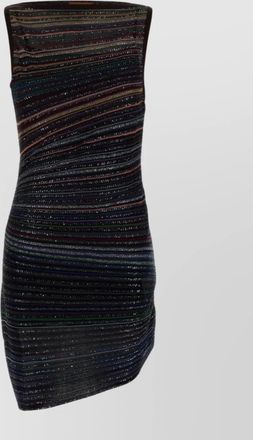 Missoni striped strapless dress asymmetric hem