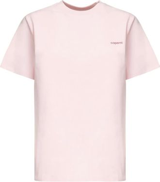 Coperni T-shirt in cotone con ricamo - Rosa