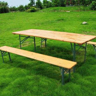Milani Home Milani Home - Set Birreria Con Tavolo E Due Panche 200 X 70 Cm