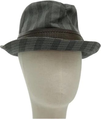 Louis Vuitton Pre-owned Cotton hats - Dames - Vintage Accessoires - Grijs - ONE Size - Katoen - Vintage