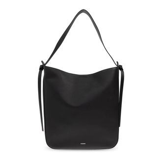 Jil Sander Tote Bags, female, Black, Size: ONE SIZE Leather bag