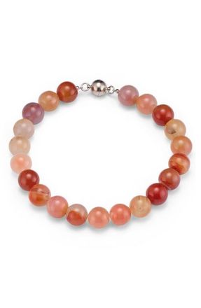 Lelet NY Bodie Stone Bead Necklace in Red Agate at Nordstrom