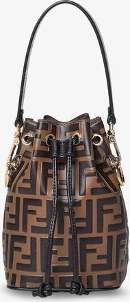 Fendi Borsa a secchiello Mini Mon Tresor in pelle con motivo FF all-over - FENDI - gender_Woman