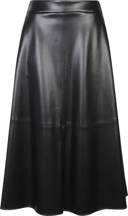 Max Mara Ninfa Midi Rok - Dames - Midirokken - Zwart - XL - Polyester - Rokken