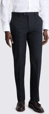 Moss Tailored Fit Navy Puppytooth Trouser