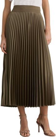 Reiss Seren Pleated Midi Skirt in Grey at Nordstrom, Size 14
