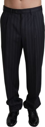 Dolce & Gabbana Gray Wool Blend Formal Trousers Mens Pants