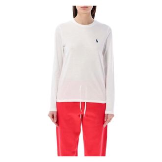 Polo Ralph Lauren Classic T-shirt LS - female - Polo Ralph Lauren - Long Sleeve T-Shirts - White - XL - Tops