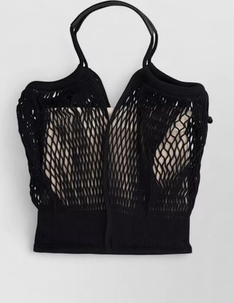 Hereu calella flit mesh shoulder bag dual handles