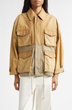 Golden Goose Gender Inclusive Journey Cotton Utility Jacket in Bistre/Gothic Olive at Nordstrom, Size Medium