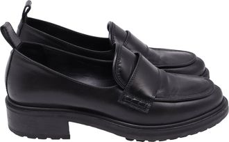 Aeyde Ruth Loafers in Black Calfskin Leather