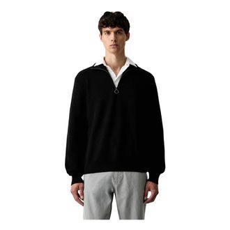 Paul & Shark Maglione a zip corta a coste - - Knitwear - Uomo - Nero - M