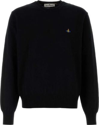 Vivienne Westwood Zwarte Truien voor Vrouwen - Heren - Ronde hals truien - Zwart - S - Truien & Vesten