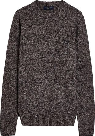 Fred Perry crew-neck sweater - men - Polyamide/Wool - S - Brown