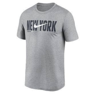 Nike New York Yankees Swoosh Legend Nike Mens Dri-FIT MLB T-Shirt in Grey | NKGK06GNK-RSQ