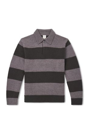 Paul Smith Striped Wool Polo Sweater