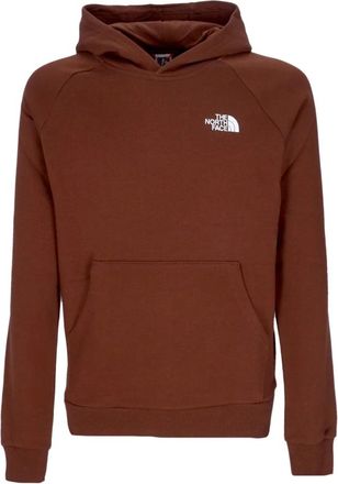The North Face Raglan Hoodie - Heren - Sportshirts - Bruin - S - Katoen - Fitness