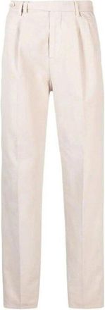Brunello Cucinelli Cream Pleated Tailored Trousers, Brand Size 50 (US Size 34)