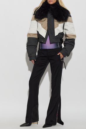 Dsquared2 Jacket Made Of Mixed Materials, Womens, Multicolour