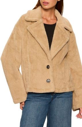 Sanctuary Colette Faux Fur Jacket in Warm Camel Brown at Nordstrom, Size Xx-Large
