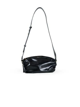 Coccinelle Shiny Smooth Cowhide Shoulder Bag - Black