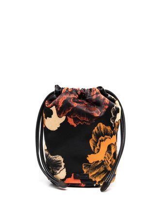 Ferragamo Borsa tote con coulisse - Nero