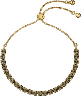 Ted Baker Melrah Crystal Tennis Bracelet in Gold Tone/Black Crystal at Nordstrom