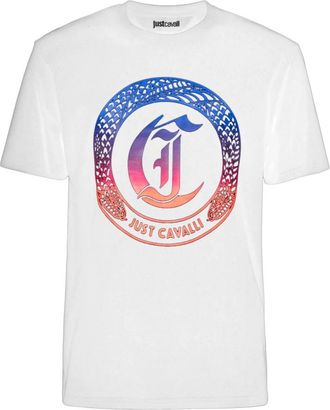 Just Cavalli T-shirts en Polos - Heren - T-shirts - Wit - L - Tops