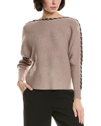 T Tahari Horizontal Rib Sweater