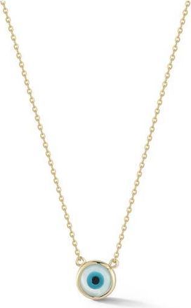 Ember Fine Jewelry Evil Eye Pendant Necklace in Gold at Nordstrom Rack