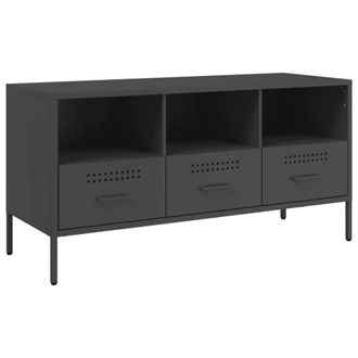 Berkfield Home TV Cabinet Black 100.5x39x50.5 cm Steel