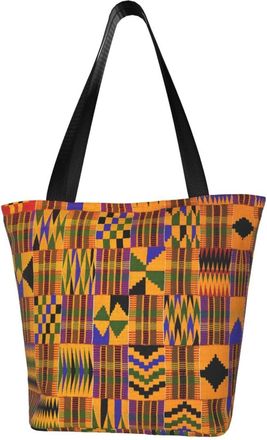 AOOEDM Tote Bag African Ethnic Patterns Shopping Bags Small Reusable Market Bag Beach Tote Bags Travel Totes