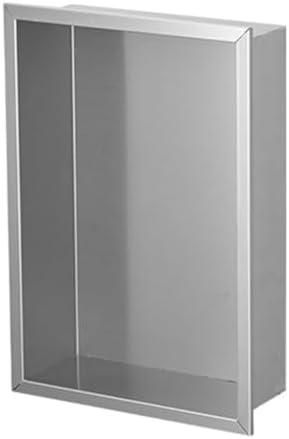 OEM Estante Rectangular De Acero Inoxidable Gris, Empotrado, De Dise&ntilde;o Compacto, Almacenamiento Moderno Para La Ducha