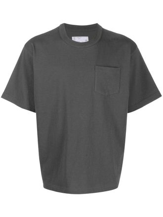 sacai T-shirt con spacchi laterali - Grigio