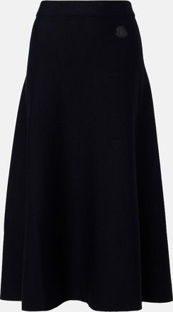 Moncler Falda midi en mezcla de lana