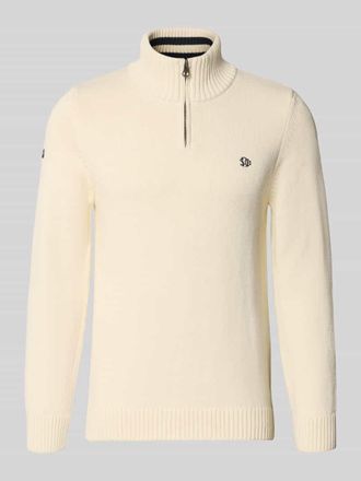 Superdry Slim Fit Pullover in Strick-Optik in Offwhite, Gr&ouml;&szlig;e XXXL