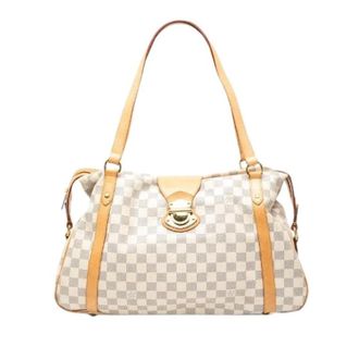 Louis Vuitton Pre-owned Shoulder Bags, female, Beige, Size: ONE SIZE Pre-owned Stresa GM Damier Azur Handbag