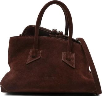 The Attico La Passeggiata Mini Top Handle - Dames - Handtassen - Bruin - ONE Size - Leer - Tassen