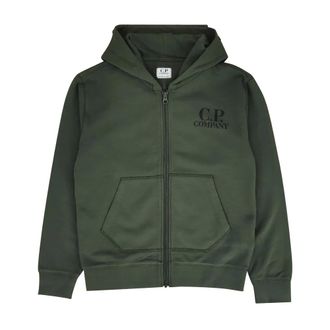 C.P. Company Hooded Sweatshirt - male - C.P. Company - Kids Sweatshirts - Green - 14 Y - Kids