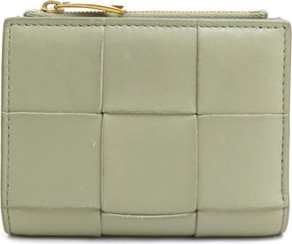 Bottega Veneta Green Leather Wallet (Bi-Fold) (Pre-Owned)