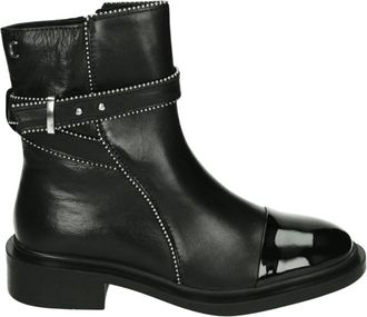 Copenhagen Shoes Western Stijl Zwarte Leren Laarzen - Dames - Enkellaarsjes - Zwart - 42 EU - Leer - Schoenen