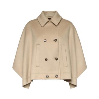 Max Mara Light Jackets, female, Brown, Size: M Meandro Cape