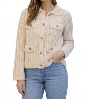 Design History Double Pocket Sweater Cardigan In Humas