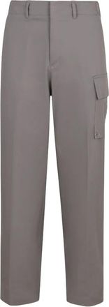 Fendi Straight Trousers, male, Gray, L, Cargo Trousers