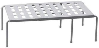 No Brand Scaffale Portaoggetti Estensibile Grigio (36,5-64 X 25 X 15 Cm) - Ripiano In Metallo Regolabile Per Mobili Da Cucina, Armadi E Scrivanie