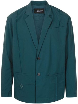 A-Cold-Wall* Rhombus single-breasted badge blazer - Green