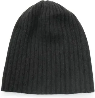 Portolano Cashmere slouchy hat in Black at Nordstrom