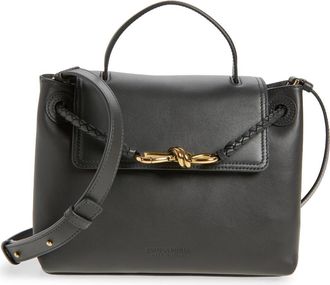 Bottega Veneta Small Ciao Ciao Knot Detail Leather Top Handle Bag in 1040 Graphite-M Brass at Nordstrom